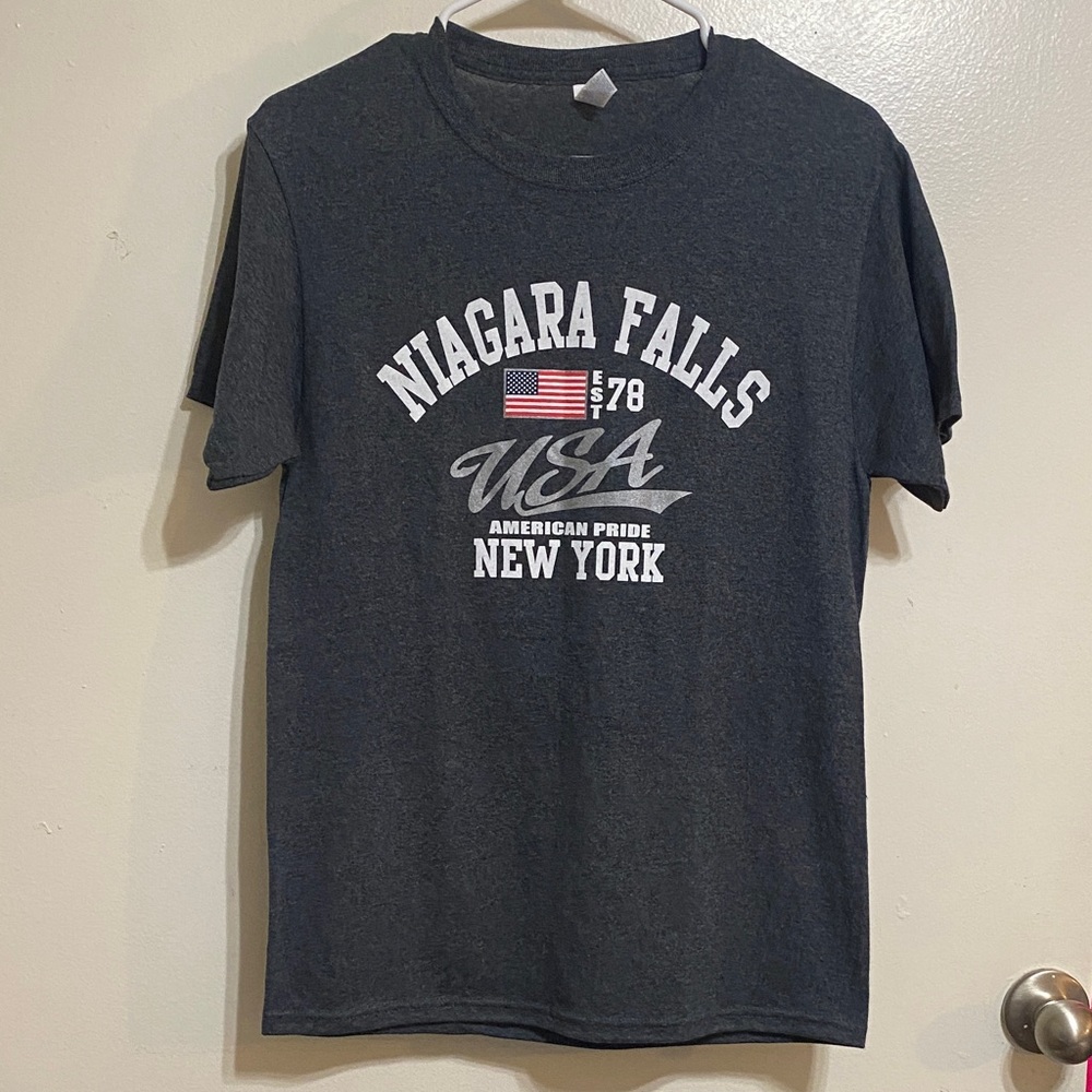 Jerzees Niagara Falls Graphic Tee - Dark Gray